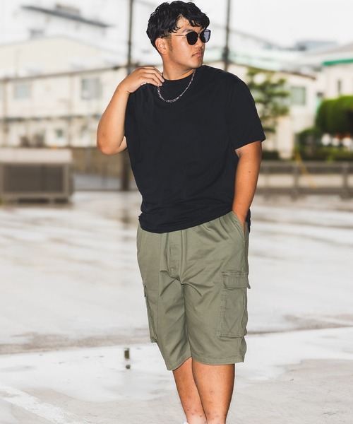 B&T CLUB(ビーティークラブ)の「ハーフパンツ 短パン メンズ 大きいサイズ ストレッチ 無地 カーゴ ショートパンツ B&T CLUB (ビーアンドティークラブ)(カーゴパンツ・メンズ・ブラック/カーキ/ベージュ・X1(3L~4L)/X2(4L~5L)/X3(6L~7L)/X4(8L~9L)/X5(9L~10L))」の8枚目の写真