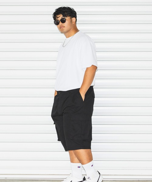 B&T CLUB(ビーティークラブ)の「ハーフパンツ 短パン メンズ 大きいサイズ ストレッチ 無地 カーゴ ショートパンツ B&T CLUB (ビーアンドティークラブ)(カーゴパンツ・メンズ・ブラック/カーキ/ベージュ・X1(3L~4L)/X2(4L~5L)/X3(6L~7L)/X4(8L~9L)/X5(9L~10L))」の4枚目の写真