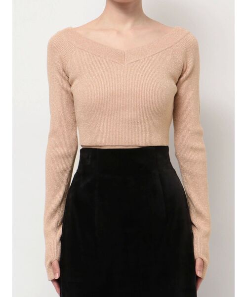 リリ リゼクシー RESEXXY ワイドリブニットワンピース （アイボリー