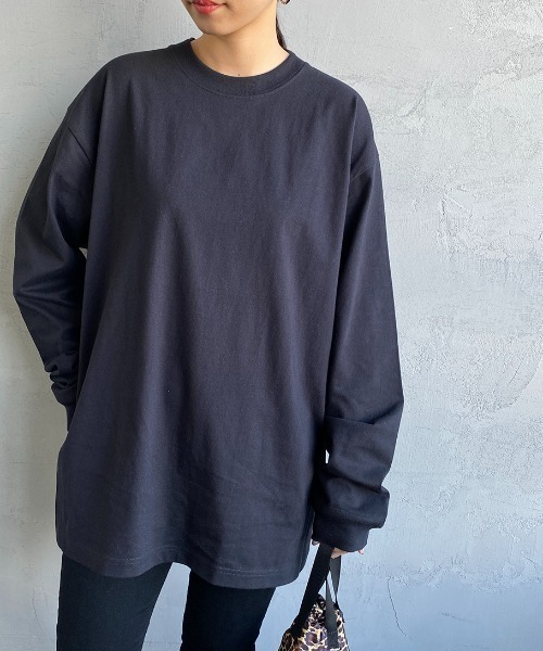 HANES（ヘインズ）の「[HANES/ヘインズ] BEEFY ロングスリーブパックTシャツ（Tシャツ/カットソー・レディース・ホワイト/ブラック/ダークグレー・M/L/XL/S）」の3枚目の写真