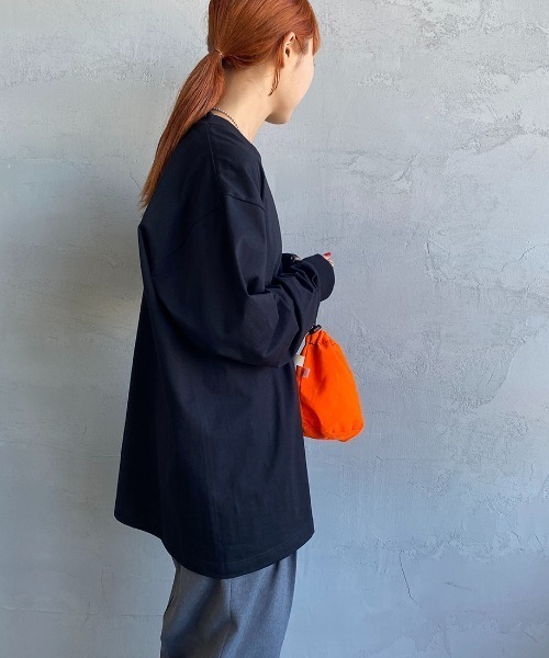 HANES（ヘインズ）の「[HANES/ヘインズ] BEEFY ロングスリーブパックTシャツ（Tシャツ/カットソー・レディース・ホワイト/ブラック/ダークグレー・M/L/XL/S）」の20枚目の写真