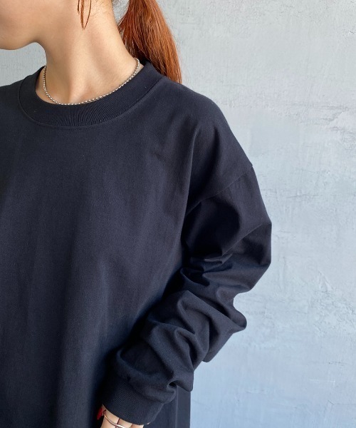 HANES（ヘインズ）の「[HANES/ヘインズ] BEEFY ロングスリーブパックTシャツ（Tシャツ/カットソー・レディース・ホワイト/ブラック/ダークグレー・M/L/XL/S）」の14枚目の写真