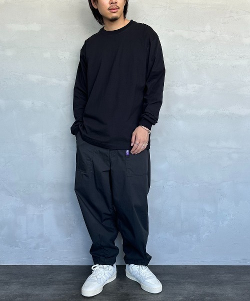 HANES（ヘインズ）の「[HANES/ヘインズ] BEEFY ロングスリーブパックTシャツ（Tシャツ/カットソー・レディース・ホワイト/ブラック/ダークグレー・M/L/XL/S）」の7枚目の写真