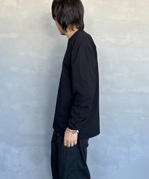 HANES（ヘインズ）の「[HANES/ヘインズ] BEEFY ロングスリーブパックTシャツ（Tシャツ/カットソー・レディース・ホワイト/ブラック/ダークグレー・M/L/XL/S）」の5枚目の写真