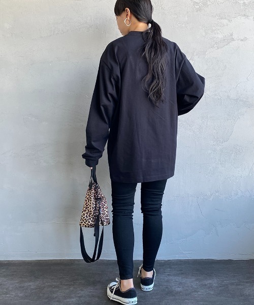 HANES（ヘインズ）の「[HANES/ヘインズ] BEEFY ロングスリーブパックTシャツ（Tシャツ/カットソー・レディース・ホワイト/ブラック/ダークグレー・M/L/XL/S）」の18枚目の写真