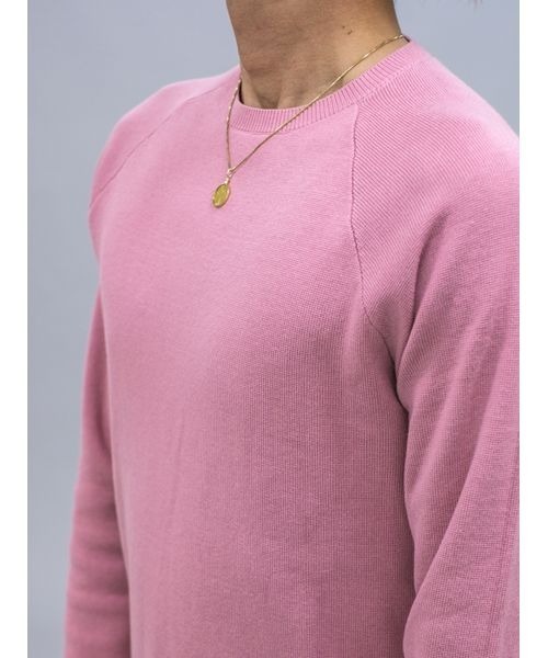 REGIEVO（レジエボ）の「ミラノリブロング丈ラグランニット　シンプルな大人のニット（ニット/セーター・メンズ・ピンク/オフホワイト/ブラック・LARGE/MEDIUM/X-LARGE/SMALL）」の19枚目の写真