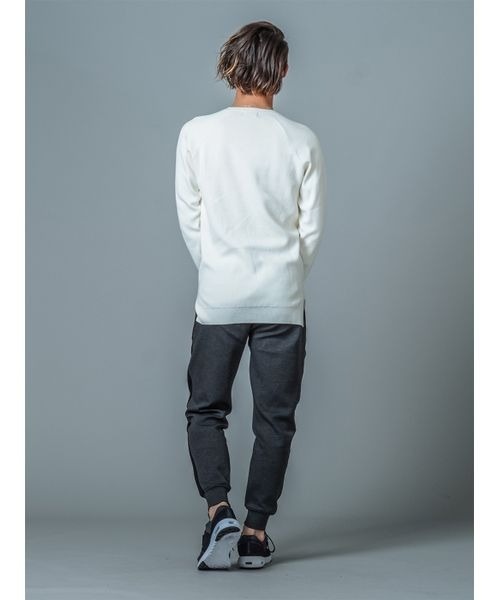 REGIEVO（レジエボ）の「ミラノリブロング丈ラグランニット　シンプルな大人のニット（ニット/セーター・メンズ・ピンク/オフホワイト/ブラック・LARGE/MEDIUM/X-LARGE/SMALL）」の11枚目の写真