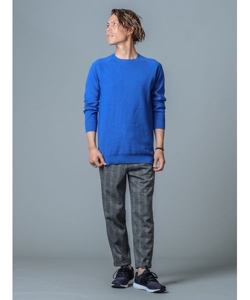 REGIEVO（レジエボ）の「ミラノリブロング丈ラグランニット　シンプルな大人のニット（ニット/セーター・メンズ・ピンク/オフホワイト/ブラック・LARGE/MEDIUM/X-LARGE/SMALL）」の15枚目の写真