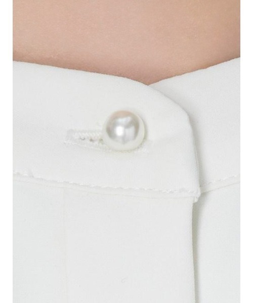 Perfect Suit FActory（パーフェクトスーツファクトリー）の「【UVカット/防しわ】パウダーストレッチ　ケープブラウス　オフホワイト/ベージュ（シャツ/ブラウス・レディース・ベージュ/オフホワイト・S/L/M）」の8枚目の写真