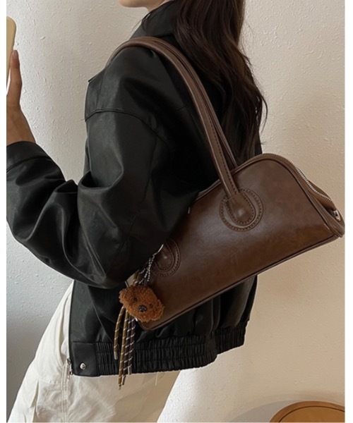 SALTMINT（ソルトミント）の「★☆即売切！大人気商品が待望の再入荷☆★《横長バッグ》クラシカルレトロショルダーバッグ（ショルダーバッグ・レディース・ブラック/ダークオリーブ/ライトブラウン/ブラウン/ダークブラウン・ONE SIZE）」の16枚目の写真