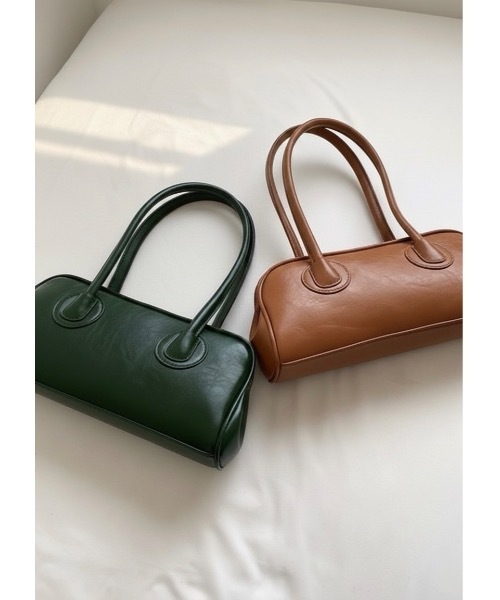 SALTMINT（ソルトミント）の「【再入荷/新色追加】横長フォルム ヴィンテージライクショルダーバッグ（ショルダーバッグ・レディース・ブラック/ダークオリーブ/ライトブラウン/ブラウン/ダークブラウン・ONE SIZE）」の15枚目の写真