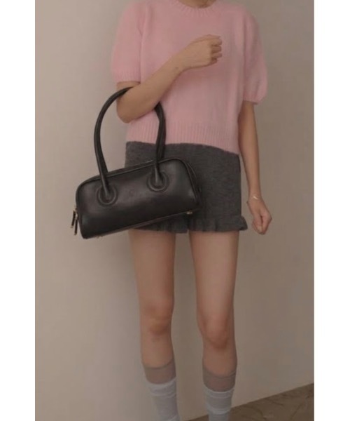 SALTMINT（ソルトミント）の「【再入荷/新色追加】横長フォルム ヴィンテージライクショルダーバッグ（ショルダーバッグ・レディース・ブラック/ダークオリーブ/ライトブラウン/ブラウン/ダークブラウン・ONE SIZE）」の12枚目の写真