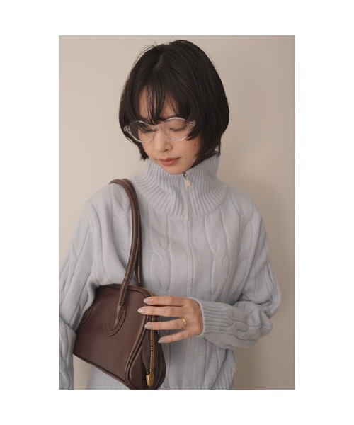 SALTMINT（ソルトミント）の「【再入荷/新色追加】横長フォルム ヴィンテージライクショルダーバッグ（ショルダーバッグ・レディース・ブラック/ダークオリーブ/ライトブラウン/ブラウン/ダークブラウン・ONE SIZE）」の18枚目の写真