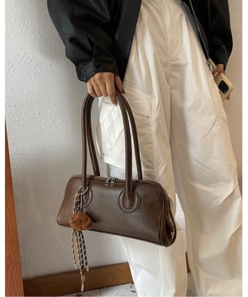 SALTMINT（ソルトミント）の「★☆即売切！大人気商品が待望の再入荷☆★《横長バッグ》クラシカルレトロショルダーバッグ（ショルダーバッグ・レディース・ブラック/ダークオリーブ/ライトブラウン/ブラウン/ダークブラウン・ONE SIZE）」の9枚目の写真