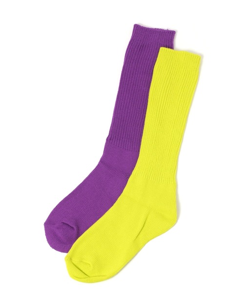 LOWRYS FARM(ローリーズファーム)の「2Pカラーソックス 136311(ソックス/靴下・レディース・パープル/ピンク/ブルー/カーキ/ピンク系その他/ブルー系その他・FREE)」の4枚目の写真