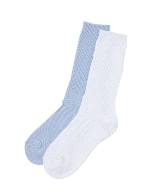 LOWRYS FARM(ローリーズファーム)の「2Pカラーソックス 136311(ソックス/靴下・レディース・パープル/ピンク/ブルー/カーキ/ピンク系その他/ブルー系その他・FREE)」の3枚目の写真