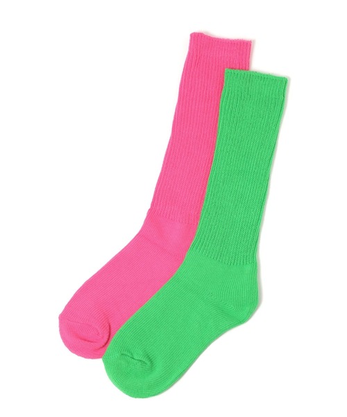 LOWRYS FARM(ローリーズファーム)の「2Pカラーソックス 136311(ソックス/靴下・レディース・パープル/ピンク/ブルー/カーキ/ピンク系その他/ブルー系その他・FREE)」の5枚目の写真