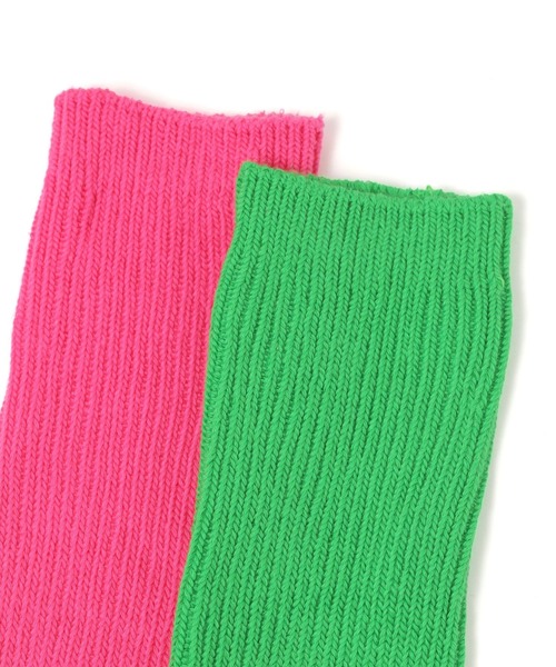 LOWRYS FARM(ローリーズファーム)の「2Pカラーソックス 136311(ソックス/靴下・レディース・パープル/ピンク/ブルー/カーキ/ピンク系その他/ブルー系その他・FREE)」の9枚目の写真