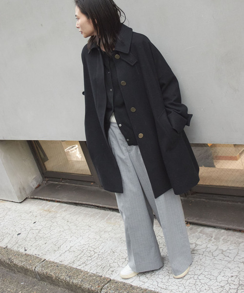 【ジャーナルスタンダード別注】新品トラディショナルウェア、ブラックウールコート ジャーナルスタンダード JOURNAL STANDARD 《追加予約》別注【TICCA
