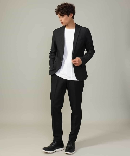 a.v.v（アーヴェヴェ）の「【ジャケイン可】ピンタックセミワイドシルエット クルーネックTシャツ（Tシャツ/カットソー・メンズ・ホワイト/ライトグレー/ブラック・46/50/48/44）」の21枚目の写真