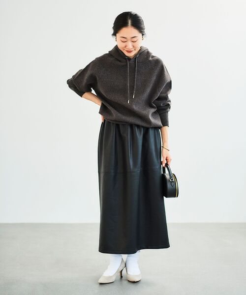 le.coeur blanc(ルクールブラン)の「ジャガードニットパーカー(ニット/セーター・レディース・キャメル/ダークグレー/アイボリー・38)」の16枚目の写真