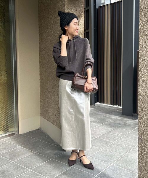 le.coeur blanc(ルクールブラン)の「ジャガードニットパーカー(ニット/セーター・レディース・キャメル/ダークグレー/アイボリー・38)」の21枚目の写真