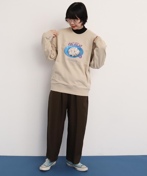I am I in fact...（アイアムアイインファクト）の「EBI PILAF スウェット（スウェット・レディース・ベージュ/ピンク・FREE）」の17枚目の写真