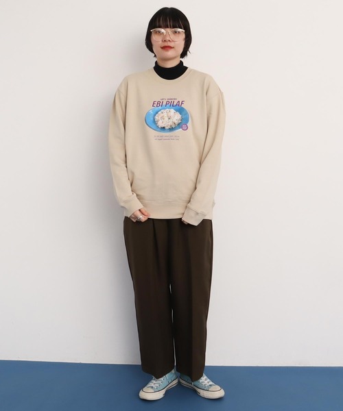 I am I in fact...（アイアムアイインファクト）の「EBI PILAF スウェット（スウェット・レディース・ベージュ/ピンク・FREE）」の18枚目の写真