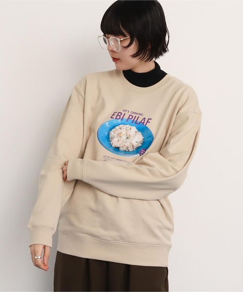 I am I in fact...（アイアムアイインファクト）の「EBI PILAF スウェット（スウェット・レディース・ベージュ/ピンク・FREE）」の6枚目の写真