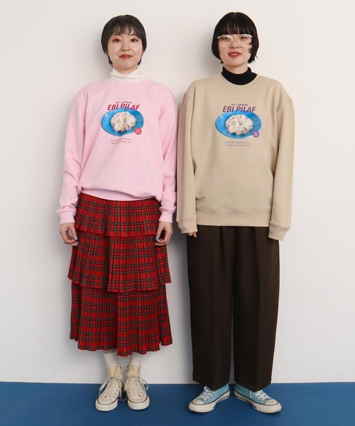 I am I in fact...（アイアムアイインファクト）の「EBI PILAF スウェット（スウェット・レディース・ベージュ/ピンク・FREE）」の4枚目の写真