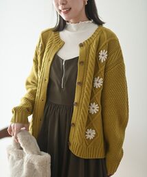 マスタード」に該当するレディースのカーディガン/ボレロ