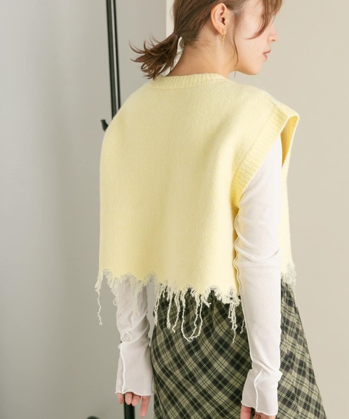 KBF(ケイビーエフ)の「シアーメロートップス(Tシャツ/カットソー・レディース・ブラウン/オフホワイト/ブルー系その他/レッド系その他・ONE)」の10枚目の写真