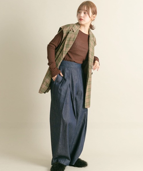 KBF(ケイビーエフ)の「シアーメロートップス(Tシャツ/カットソー・レディース・ブラウン/オフホワイト/ブルー系その他/レッド系その他・ONE)」の21枚目の写真