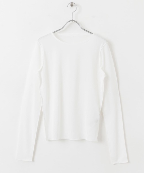 KBF(ケイビーエフ)の「シアーメロートップス(Tシャツ/カットソー・レディース・ブラウン/オフホワイト/ブルー系その他/レッド系その他・ONE)」の6枚目の写真