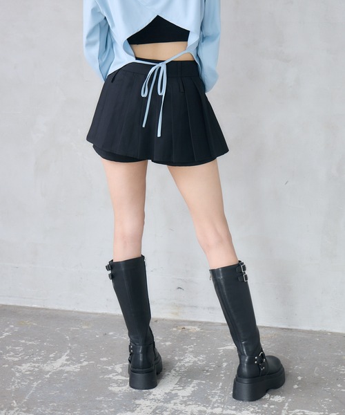 ENVYM(アンビー)の「バックプリーツレイヤードスカート(スカート・レディース・ブラック/グレー・SMALL/MEDIUM)」の14枚目の写真