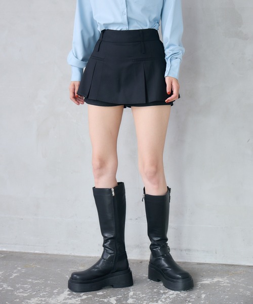 ENVYM(アンビー)の「バックプリーツレイヤードスカート(スカート・レディース・ブラック/グレー・SMALL/MEDIUM)」の16枚目の写真