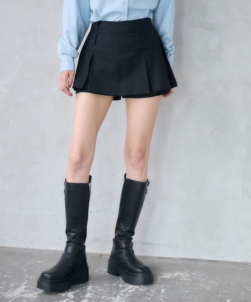 ENVYM(アンビー)の「バックプリーツレイヤードスカート(スカート・レディース・ブラック/グレー・SMALL/MEDIUM)」の17枚目の写真
