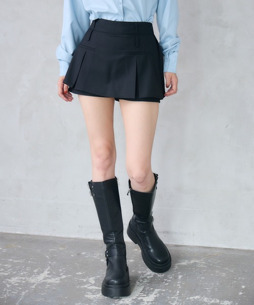 ENVYM(アンビー)の「バックプリーツレイヤードスカート(スカート・レディース・ブラック/グレー・SMALL/MEDIUM)」の18枚目の写真