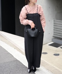 ＆HALF（アンドハーフ）の「ストレッチサロペット（オールインワン）（サロペット/オーバーオール）」