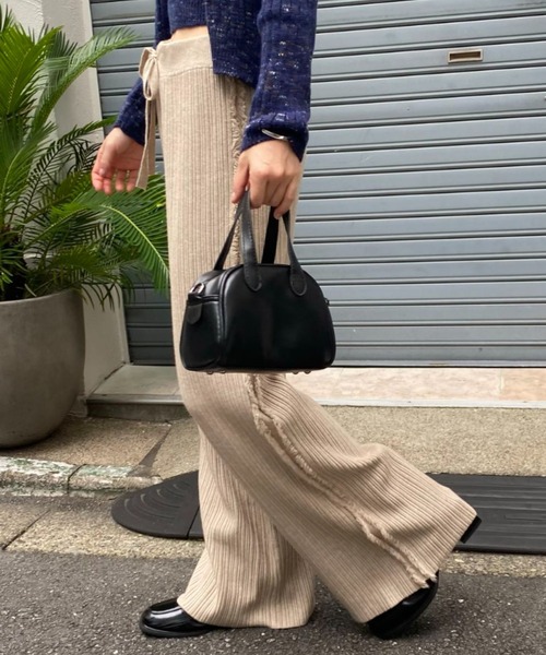 mebole(メボレ)の「サイドフリンジワイドニットパンツ(その他パンツ・レディース・ブラック/ホワイト/ブラウン・FREE)」の17枚目の写真