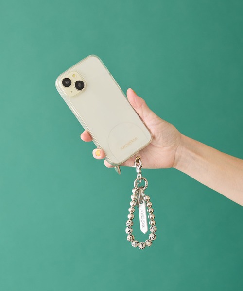 HASHIBAMI(ハシバミ)の「【HASHIBAMI】オルビット 天然石×シルバービーズ スマホハンドストラップ(スマホグッズ・レディース・グリーン/ブラウン/ベージュ/ブラック・FREE)」の8枚目の写真