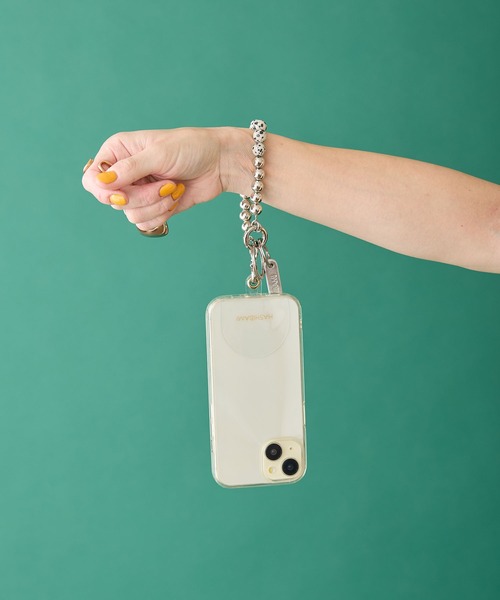 HASHIBAMI(ハシバミ)の「【HASHIBAMI】オルビット 天然石×シルバービーズ スマホハンドストラップ(スマホグッズ・レディース・グリーン/ブラウン/ベージュ/ブラック・FREE)」の10枚目の写真