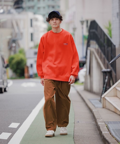 niko and...（ニコアンド）の「ワンポイント裏起毛クルーネックプルオーバー（スウェット・メンズ・ブラック/オフホワイト/ブルー/オレンジ/グリーン・MEDIUM/BIG(L)）」の11枚目の写真