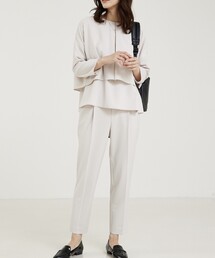 abahouse mavie（アバハウスマヴィ）の「【2点セット エニデイカセット】バックフレア―セットアップ セミオケ（パンツドレス）」