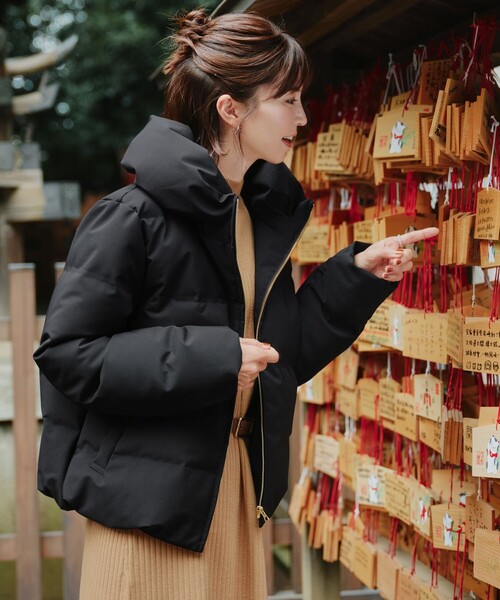 安田美沙子さん着用】リブ切替ニットワンピース（ワンピース