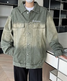 EFFECTION（エフェクション）の「【FVLMEN】onepoint logo gradation denim jacket/ワンポイント ロゴ グラデーション デニム ジャケット（デニムジャケット）」