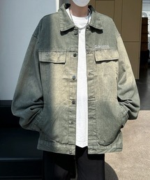 EFFECTION（エフェクション）の「【FVLMEN】onepoint logo gradation denim jacket/ワンポイント ロゴ グラデーション デニム ジャケット（デニムジャケット）」