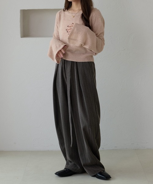 apres jour clair(アプレジュールクレア)の「【apres jour clair】スパンコールラメシアーニット(ニット/セーター・レディース・マスタード/ピンクベージュ/ブラウン系その他/アイボリー/ピンク系その他/ベージュ・X-LARGE/フリー)」の16枚目の写真