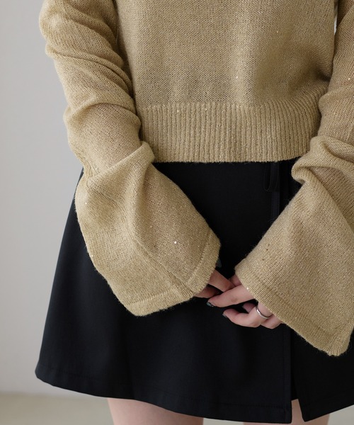 apres jour clair(アプレジュールクレア)の「【apres jour clair】スパンコールラメシアーニット(ニット/セーター・レディース・マスタード/ピンクベージュ/ブラウン系その他/アイボリー/ピンク系その他/ベージュ・X-LARGE/フリー)」の22枚目の写真