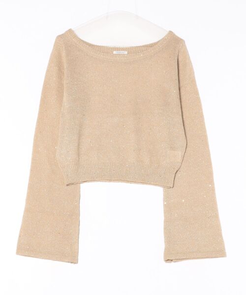 apres jour clair(アプレジュールクレア)の「【apres jour clair】スパンコールラメシアーニット(ニット/セーター・レディース・マスタード/ピンクベージュ/ブラウン系その他/アイボリー/ピンク系その他/ベージュ・X-LARGE/フリー)」の9枚目の写真